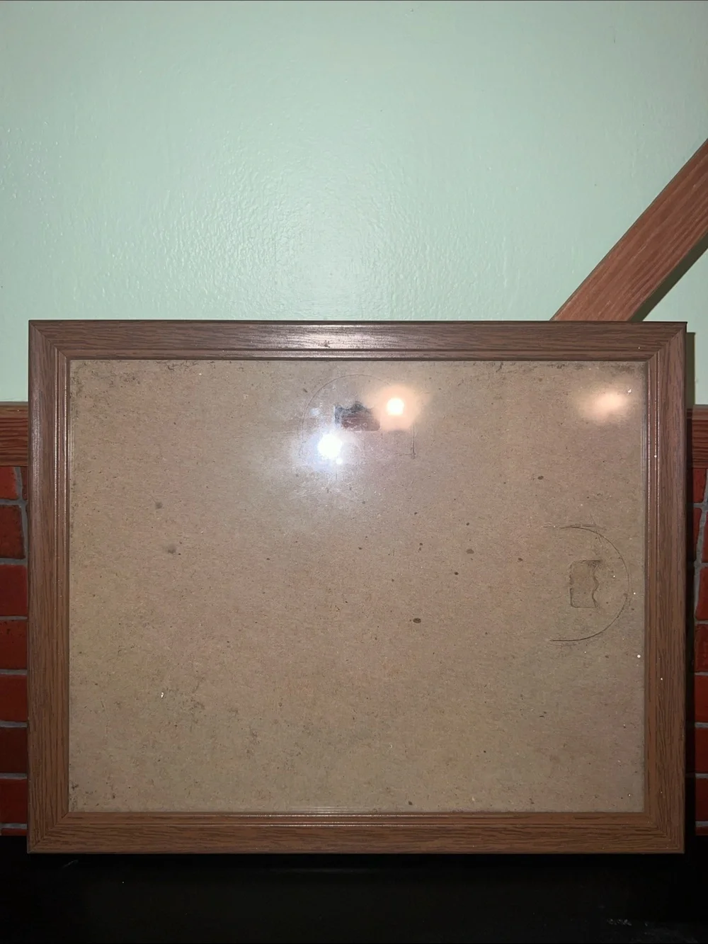 Vintage Brown Woodgrain Plastic Certificate Frame